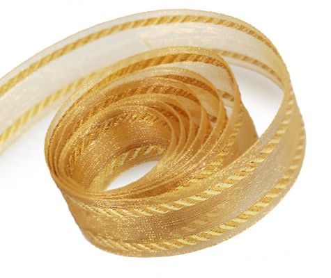 Old Gold / Gold - Ritzy Ribbon - 7/8" x 25 Yards
