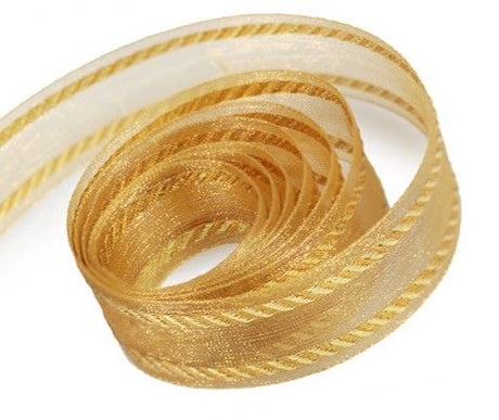 Old Gold / Gold - Ritzy Ribbon - 7/8" x 25 Yards