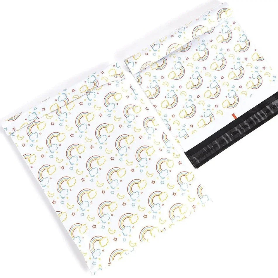 Rainbow Poly Mailers Size 10x13 Colorful Shipping Bags