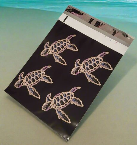 Rainbow Turtle Poly Mailers Size 10x13 Colorful Shipping Bags