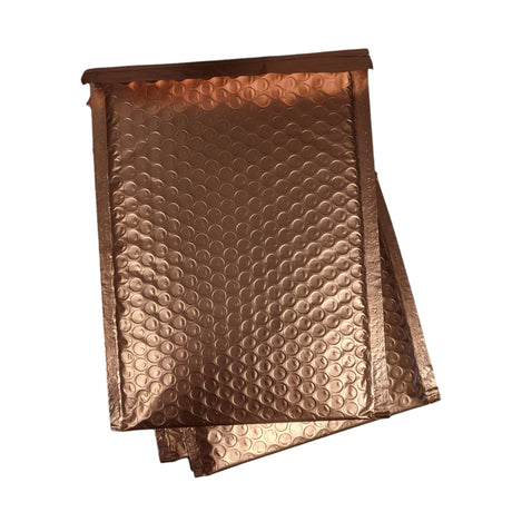 Rose Gold Metallic Bubble Mailers Size 4x8 Padded Shipping Bags