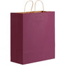 Matte Kraft Burgundy - Matte Shopping Bags - 10 x 5 x 13"