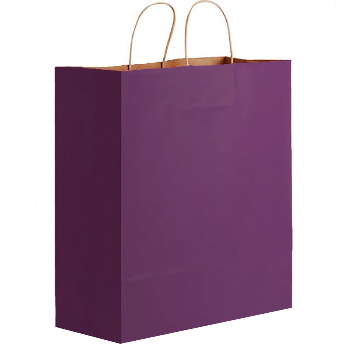 Matte Kraft Purple - Matte Shopping Bags - 10 x 5 x 13"