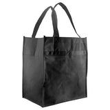 Black - Reusable Econo Grocery Tote - 12 x 8 x 13"(18 in. Handle)
