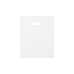 White - Super Glossy Plastic Bag - 12 x 15"