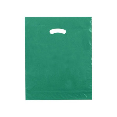 Dark Green - Super Glossy Plastic Bag - 15 x 18 x 4"