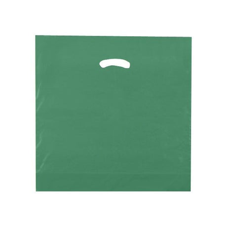 Dark Green - Super Glossy Plastic Bag - 18 x 18 x 4"