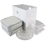 White - Diner Bag - Cardboard Bottom - 14 x 10 x 14" (2 mil)