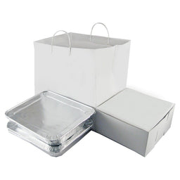 White - Heavy Caker Bag - Cardboard Bottom - 14 x 10 x 14-3/4" (2.25 mil) - Case/200