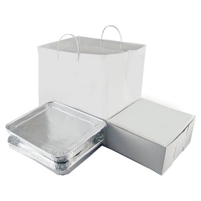 White - Heavy Caker Bag - Cardboard Bottom - 14 x 10 x 14-3/4" (2.25 mil) - Case/200