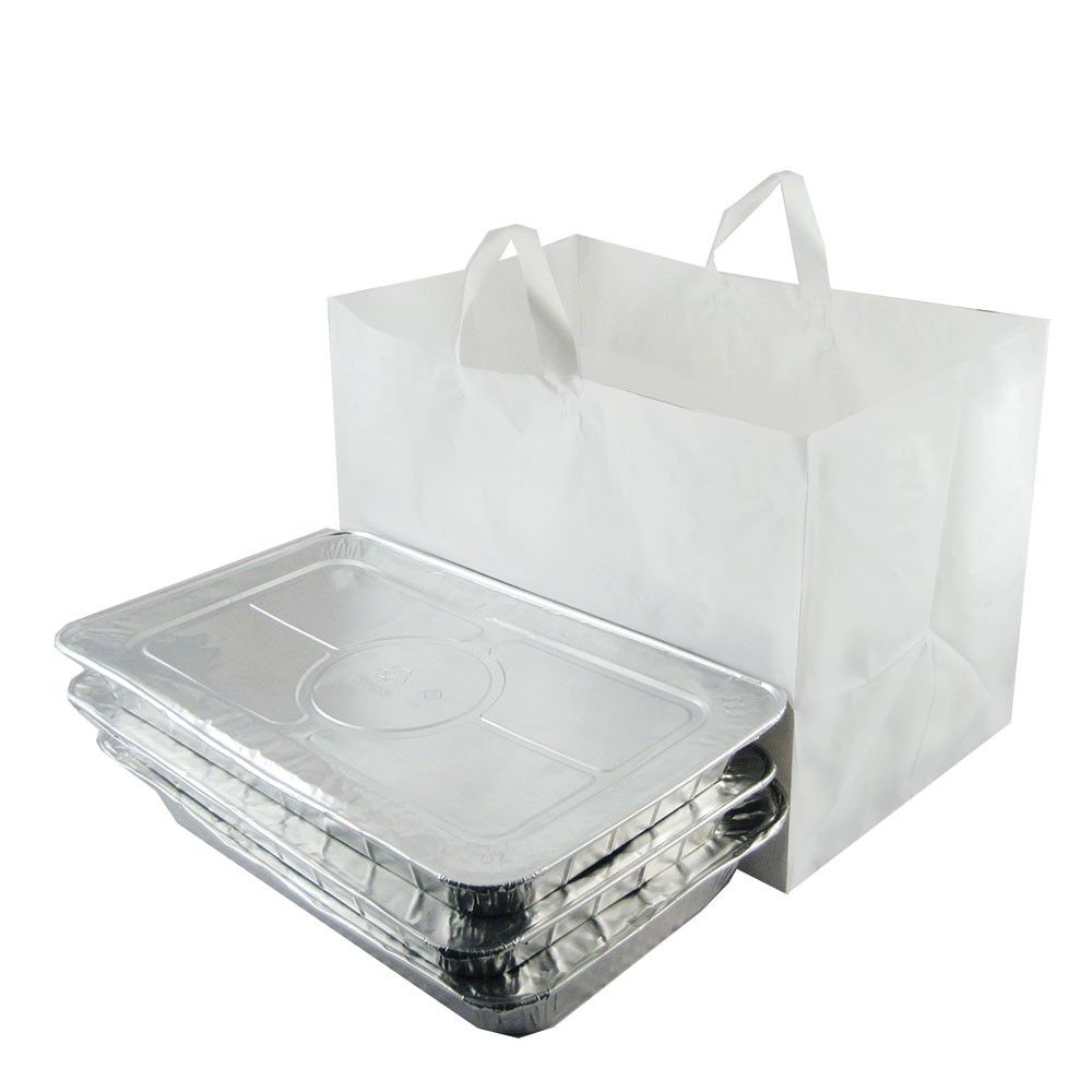 White - Full Tray Bag - Cardboard Bottom - 22 x 14 x 15-1/4" (3.5 mil) - Case/100
