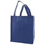 Navy Blue - Non Woven Grocery Bag - 12 x 8 x 13"
