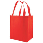 Red - Non Woven Grocery Bag - 12 x 8 x 13"
