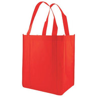 Red - Non Woven Grocery Bag - 12 x 8 x 13"