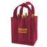 Burgundy - 6 Bottle Reusable Wine Tote - 10 x 6-1/2 x 11" (37 in. Handle)
