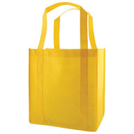 Yellow - Non Woven Grocery Bag - 12 x 8 x 13"