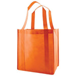 Orange - Non Woven Grocery Bag - 12 x 8 x 13"