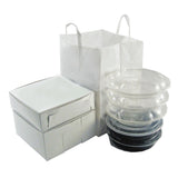 White - Take-Out Bag - Cardboard Bottom - 12 x 10 x 16" (2 mil) - Sample/1