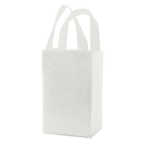 Frosted Clear - Soft Loop Handle Shopping Bag - Cardboard Bottom
