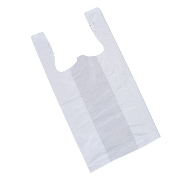 White - T-Shirt / Carry Out Bag - 12 x 7 x 22" (0.5 mil)