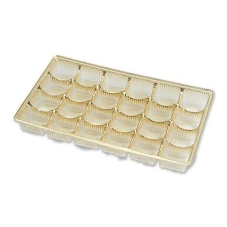 Gold - Ballo Candy Tray - (1 lb) 9-11/16 x 5-3/4 x 1" - 24 Cavity