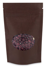 Brown Shadow Stripe - Stand Up Zipper Pouch - Window - 4-5/8 x 2 x 7-1/8"