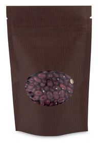 Brown Shadow Stripe - Stand Up Zipper Pouch - Window - 4-5/8 x 2 x 7-1/8"