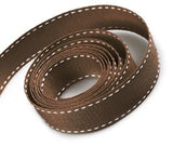 Brown - Saddle Stitch Ribbon - 1" x 50 Yards