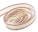 Scarlet - Saddle Stitch Tape Ribbon - 5/8" x 50 Yards