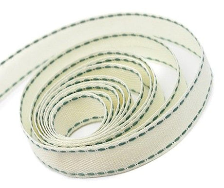 Jade - Saddle Stitch Tape Ribbon - 5/8" x 50 Yards