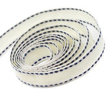 Light Navy - Saddle Stitch Tape Ribbon - 5/8" x 50 Yards