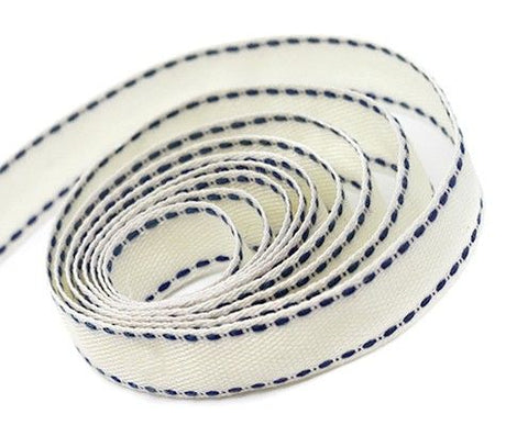 Light Navy - Saddle Stitch Tape Ribbon - 5/8" x 50 Yards