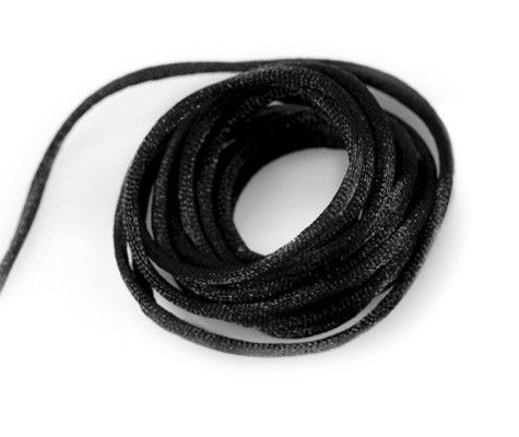 Black - Satin Cord - 100 Yards