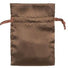 Dark Brown - Satin Bag - 3 x 4"