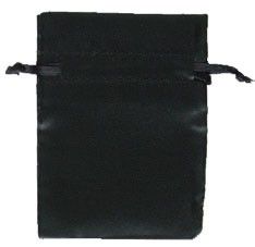 Black - Satin Bag - 4 x 6"