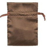 Dark Brown - Satin Bag - 4 x 6"