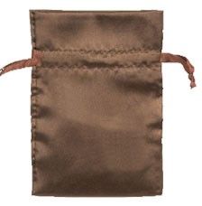 Dark Brown - Satin Bag - 4 x 6"