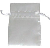 White - Satin Bag - 4 x 6"