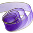 Regal Purple / Gold Edge - Classic Chiffon Ribbon (Wired Edge) - 7/8" x 25 Yards