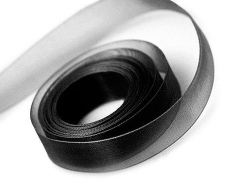 Black - Sheer Chiffon Ribbon - 1/4" x 100 Yards