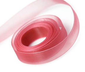 Coral Blush - Sheer Chiffon Ribbon - 1/4" x 100 Yards