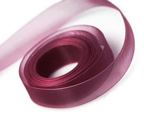 Burgundy - Sheer Chiffon Ribbon - 1/4" x 100 Yards