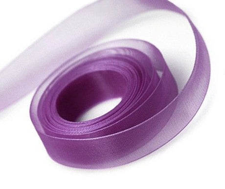 Plum - Sheer Chiffon Ribbon - 1/4" x 100 Yards