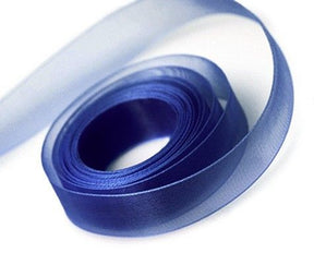 Light Navy - Sheer Chiffon Ribbon - 1/4" x 100 Yards