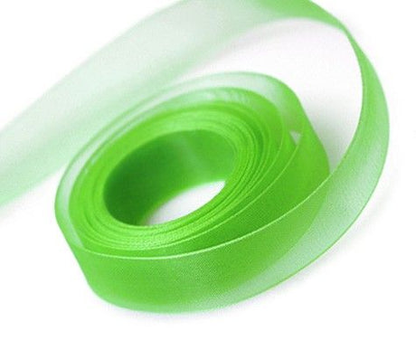 Emerald - Sheer Chiffon Ribbon - 7/8" x 100 Yards