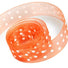 Orange / White Dot - Sheer Confetti Ribbon - 7/8" x 100 Yards