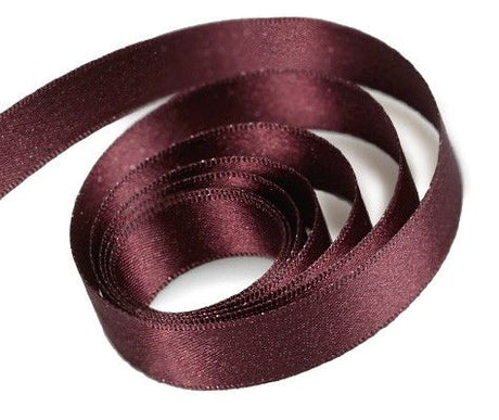 Wine - Silver Sheen Ribbon - 5/8" x 25 Yards