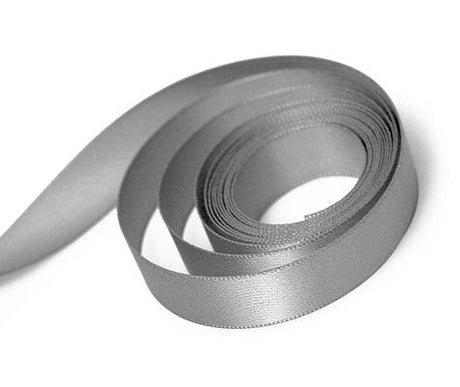 Silver - Single Face Satin Ribbon - 1/2" x 100 Yards