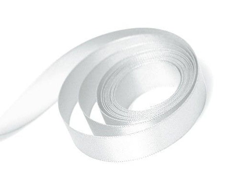 White - Single Face Satin Ribbon - 1/2" x 100 Yards
