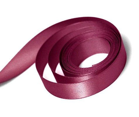 Wine - Single Face Satin Ribbon - 7/8" x 100 Yards